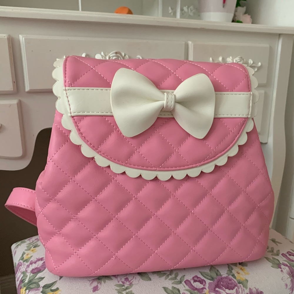 Pink mini backpack